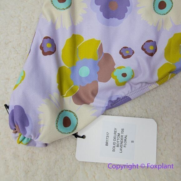 NEW Beth Richards Delray 70’s Floral Bikini Bottoms, purple, size‎ S - Picture 8 of 12